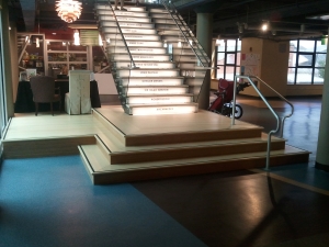 Commercial flooring installation hard surface floor vinyl wood stairs staircase